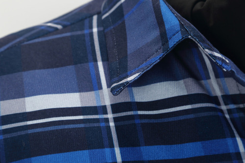 Chamarra A Cuadros Con Forro Polar Para Hombre