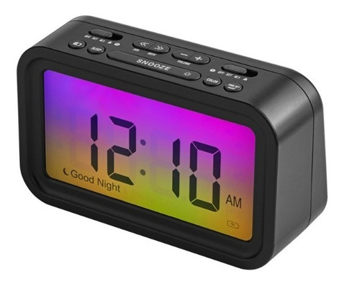 Reloj Despertador Digital Con Pantalla Que Cambia De Color