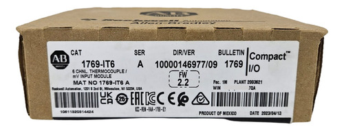 Allen Bradley 1769-it6 Modulo De Entrada Original