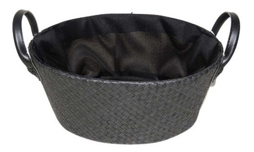 Cesta Oval Forrada Negra