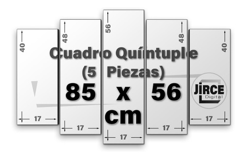 Cuadro Decorativo Gamers Aviones 2da Guerra Jd-0677 M Quíntuple 85x56 Cm Sin Marco