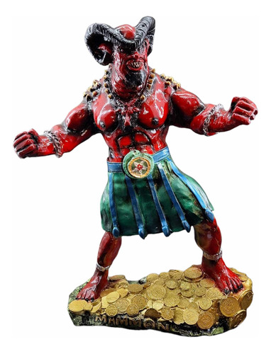 Demonio Mammon Estatua De Poder Y Riqueza 42 Cm 