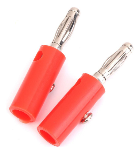 W 10pcs Banana Plátano Conectores De Nuevos Rojo + Negro 4mm