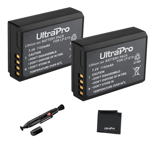 2-pack Lp-e10 Capacidad Bateria Repuesto Para Canon Eo