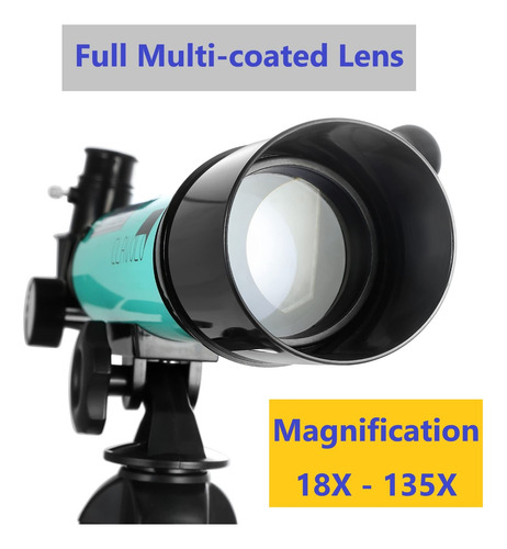 Telescopio Refractor Portátil Marca Xyz Modelo Abc 18x 135x Color