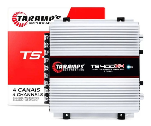 Módulo Taramps Ts400 Digital 400w Rms 4 Canais 2 Ohms