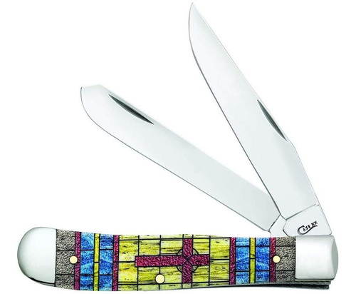 Cuchillo Navaja Plegable Case Xx Wr Vitral Cruz De 4 1/8 