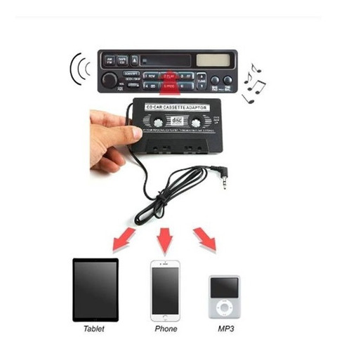 Adaptador Cassette, Auxiliar Para Carro Mp3, Android, Tablet