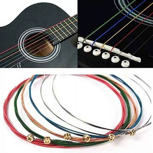 Encordado Guitarra Acústica Electroacústica Cuerdas Colores