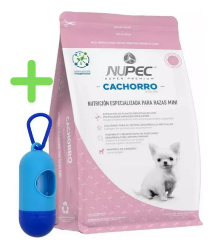 Paquete Croquetas Nupec Cachorro Raza Mini 3kg + Regalo