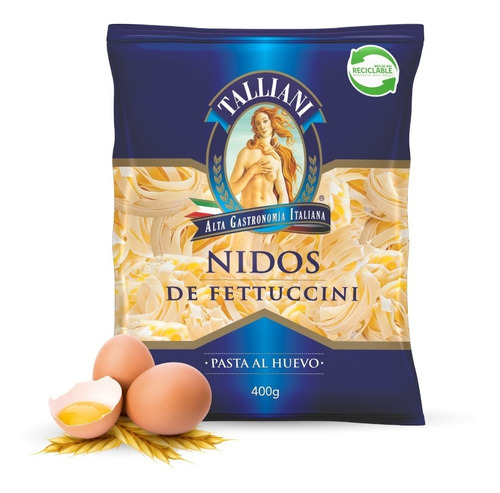 Pasta Nidos De Fettuccini Al Huevo Talliani N°90 400g