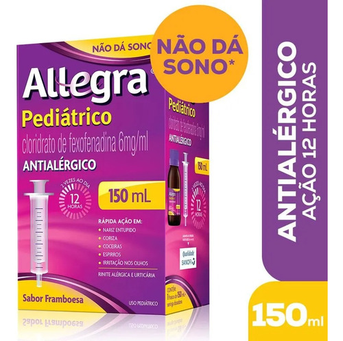 Allegra Xarope Infantil - Suspensão Oral 150ml