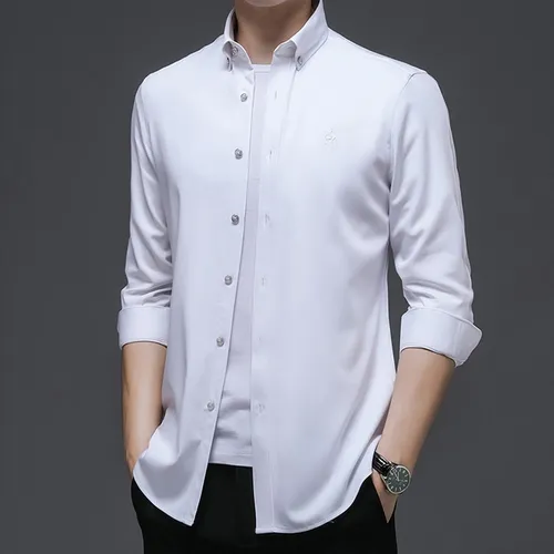Camisas de seda fria para hombre sale