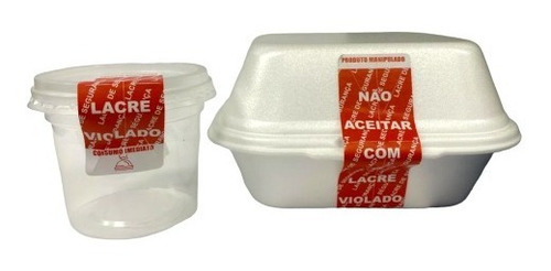 Kit 2 Mil Etiquetas Adesivas Lacre Para Delivery Alimentos