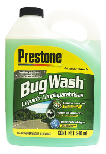 Kit De 12 Prestone Bug Wash Liquido Limpiaparabrisas 946 Ml