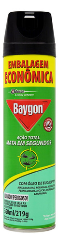 Inseticida Aerossol Ação Total Óleo De Eucalipto Baygon Fras