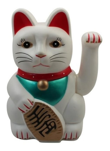 Gato Chino De La Suerte - Blanco - Maneki Neko - Decoración