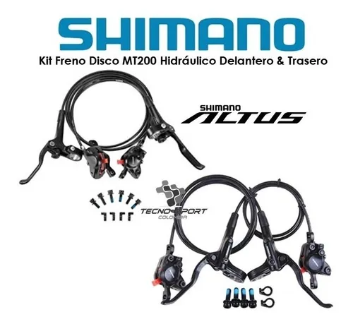 Freno Disco Shimano Hidráulico Mt200 Altus Kit Completo Mtb