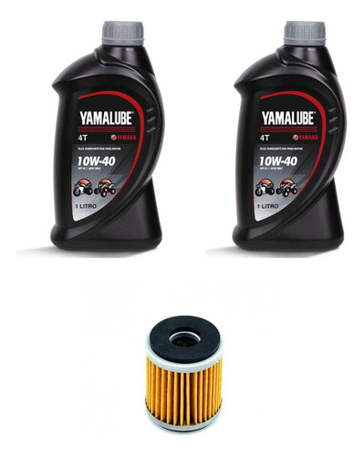 Kit Troca Óleo 2l Yamalube 10w40+ Filtro Óleo Xmax 250 Todas