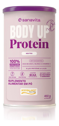 Body Up Protein - Neutro - Lata 450g