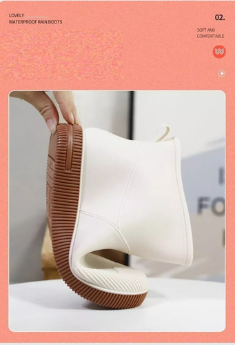 Botas De Lluvia Para Mujer Con Suela Antiderrapante Zapatos