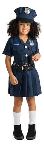 Disfraz De Policía Niña - Vestido, Gorra Y Cinturón.