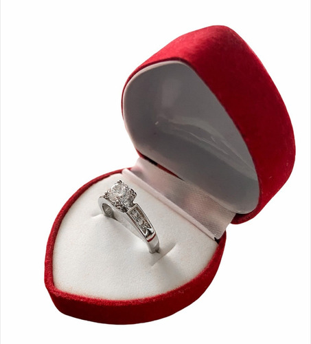 Anillo Compromiso Solitario Pe 925 Talla 9