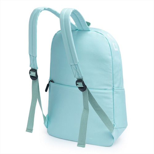 Mochila Escolar Cavalera Notebook Casual Juvenil Resistente Cor Azul-celeste Desenho Do Tecido Liso