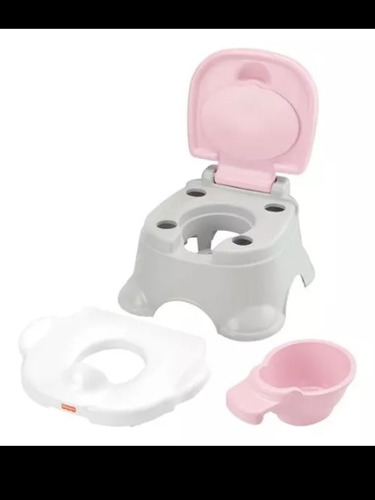 Fisher Price Bacinica Rosa Bebe 3 En1. +12 Aprende Baño (Usado)