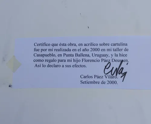 Cuadro, Carlos Páez Vilaró ( 1923 -2014) Certifi (Usado)