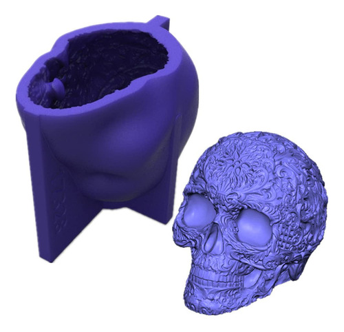 Moldes De Silicona Con Diseño De Calavera En 3d, Molde De Ja