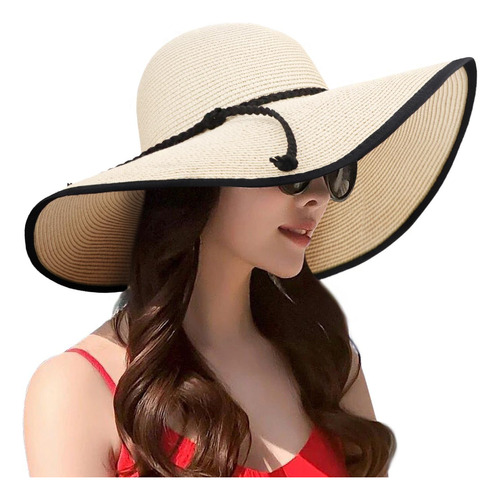 Dreshow Sombreros De Playa Para Mujer, Sombrero De Paja Gran