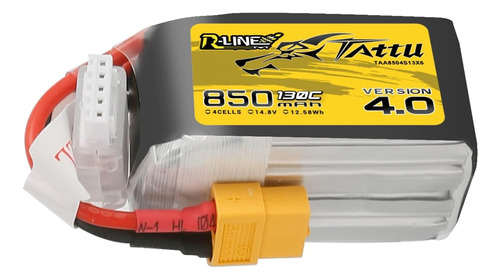 Batería Lipo 4s 14,8v 850mah 130c Tattu R-line 4.0 Xt60