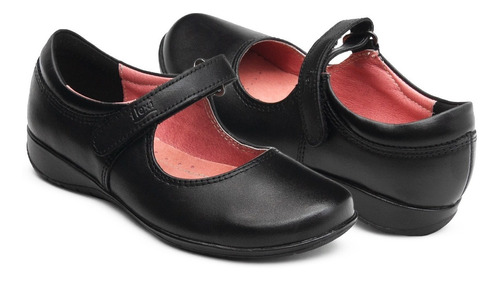 Zapato Escolar Para Niña Flexi® Velcro Piel Negro 17-21