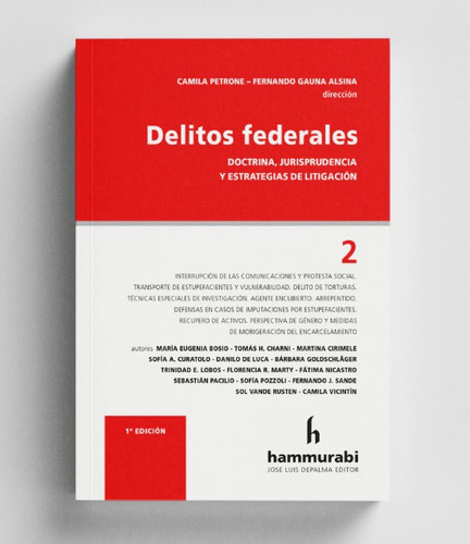 Delitos Federales, T. 2, De Petrone Gauna Alsina. Editorial Hammurabi, Tapa Blanda En Español, 2024