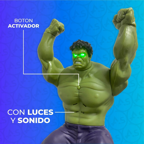 Imagen 5 de 10 de Muñecos Articulados Figura Accion Marvel Avengers Luz Sonido
