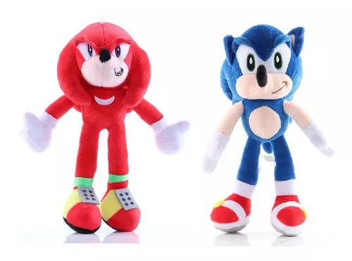 Pelúcia Turma Do Sonic Vermelho Ouriço Personagem Jogos Sega