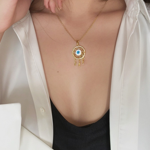 Collar Dije Ojo Turco Atrapasueños Regalo Para Mujer