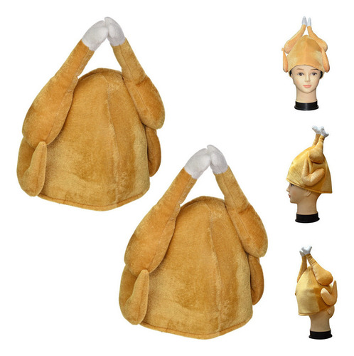 Anriy Gorro De Peluche For Disfraz De Pollo Asado, 2 Piezas