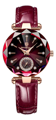 Reloj Impermeable Poedagar Diamond Quartz Para Mujer .