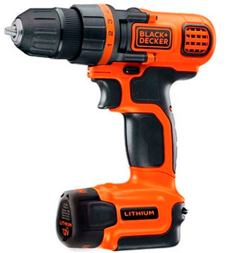 Taladro Atornillador Inalambrico 12v Litio 10mm Black Decker