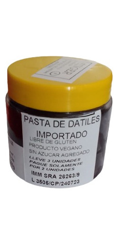 Pasta De Dátiles Importado 250g