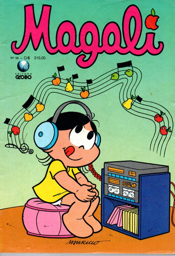 Magali N° 56 - 36 Páginas - Em Português - Editora Globo - Formato 13 X 19 - Capa Mole - 1991 - Bonellihq Cx177 E23