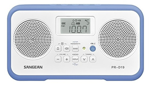 Radio Portátil Fm/am Digital Con Protector (blanco/azul)