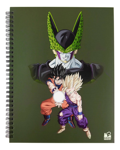 Cuaderno Profesional Cuadro Grande Dbz - Saga De Cell