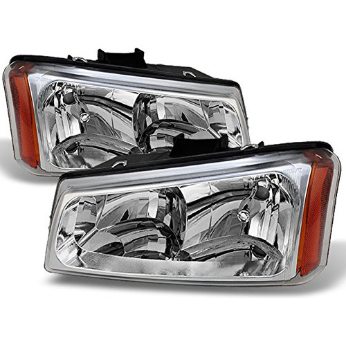 Para Chevy Silverado Cromado Faro Delantero Transparente Par