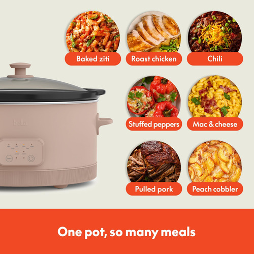 Olla De Cocción Lenta Programable Bella 60 Qt, De Cerámica