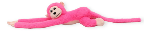 Chango De Peluche Rosa Acostado Animales Juguete De 65cm Color Rosa Chicle