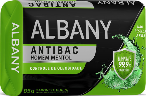Kit C/30 Sabonete Albany Mentol Controle De Oleosidade 85g