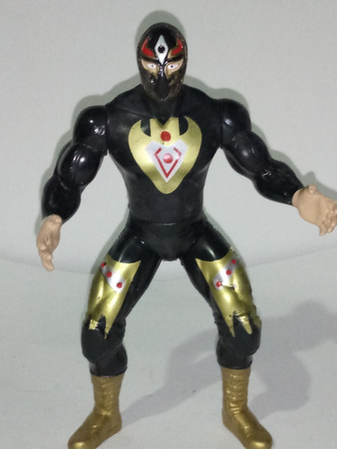 Figura Muñeco Lucha Lib Luchador Mascara Dorada Gran Metalik